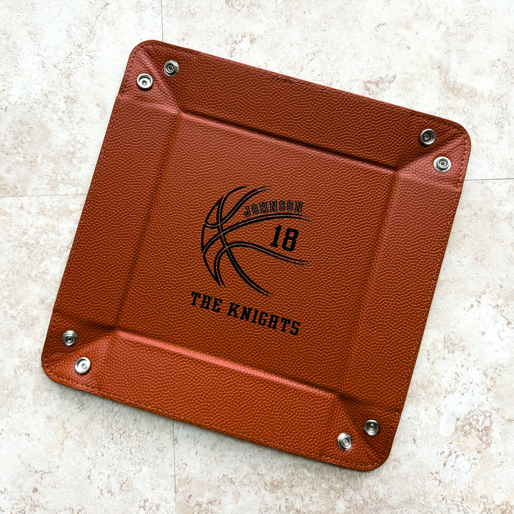 Personalized Basketball Valet Tray – Custom Name/Number/Team