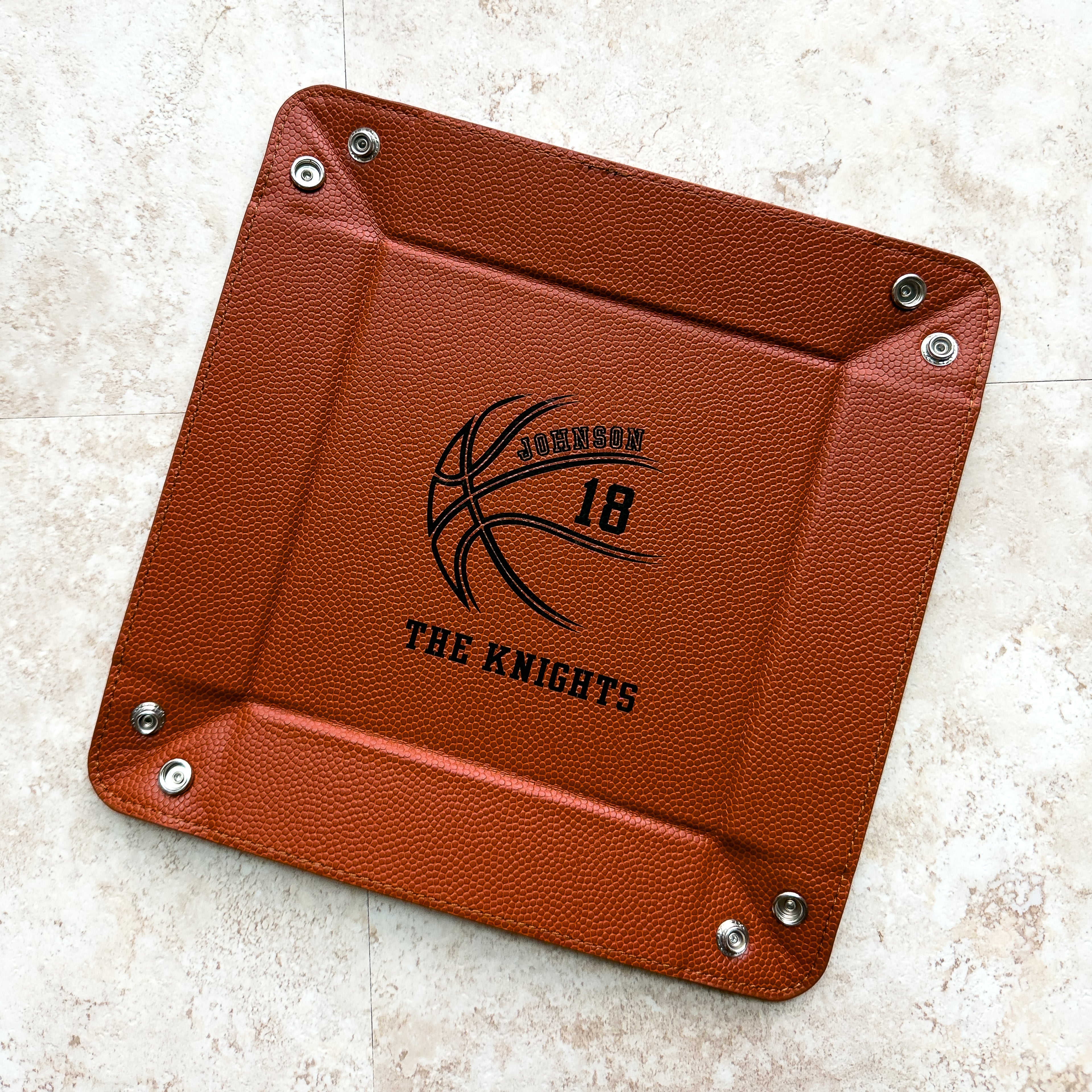 Personalized Basketball Valet Tray – Custom Name/Number/Team