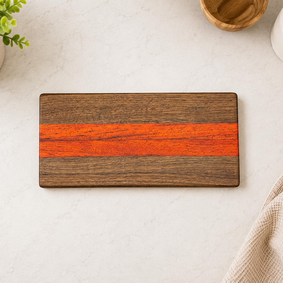Handmade Walnut & Padauk Cheese Board | Small Serving Board