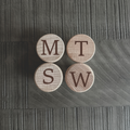 Set of 4 Personalized Wine Corks – Custom Initials Only