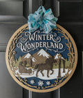 Winter Wonderland 16” Hand Painted 3D Wooden Sign