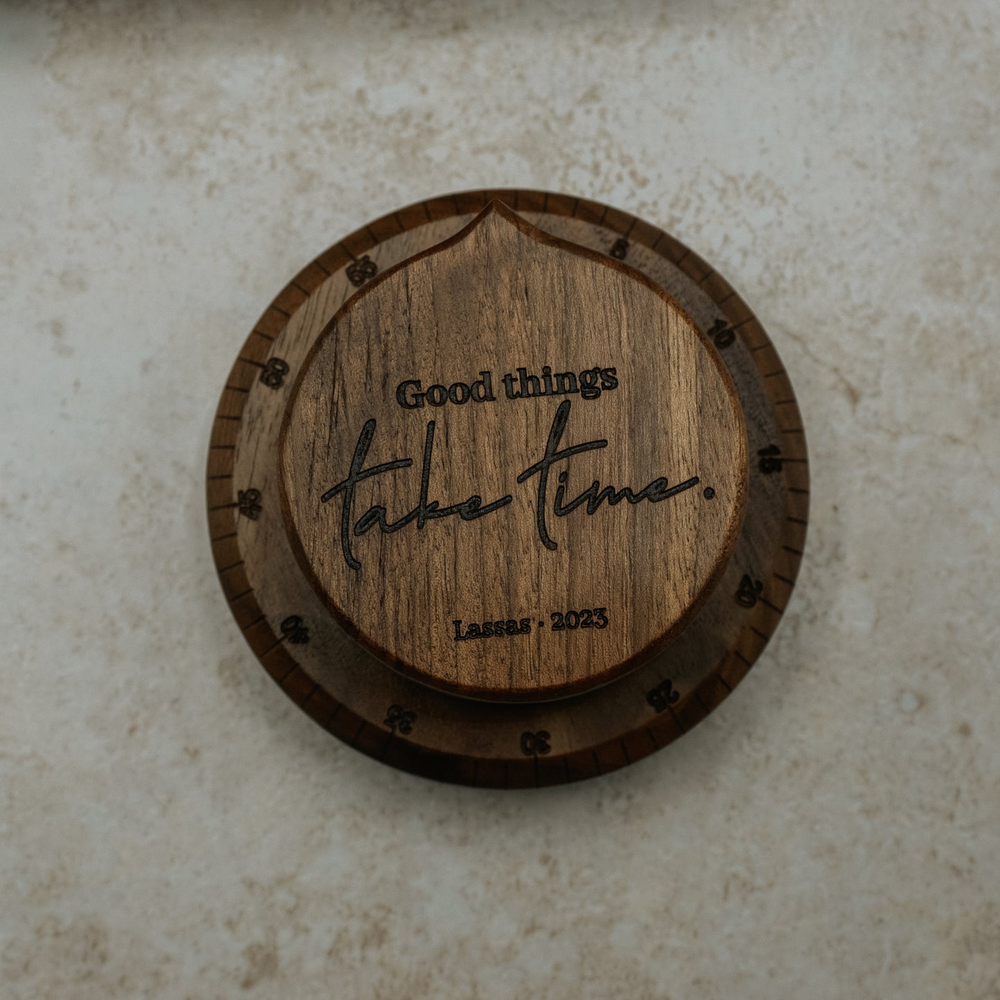 Personalized Family Name Wooden Kitchen Timer