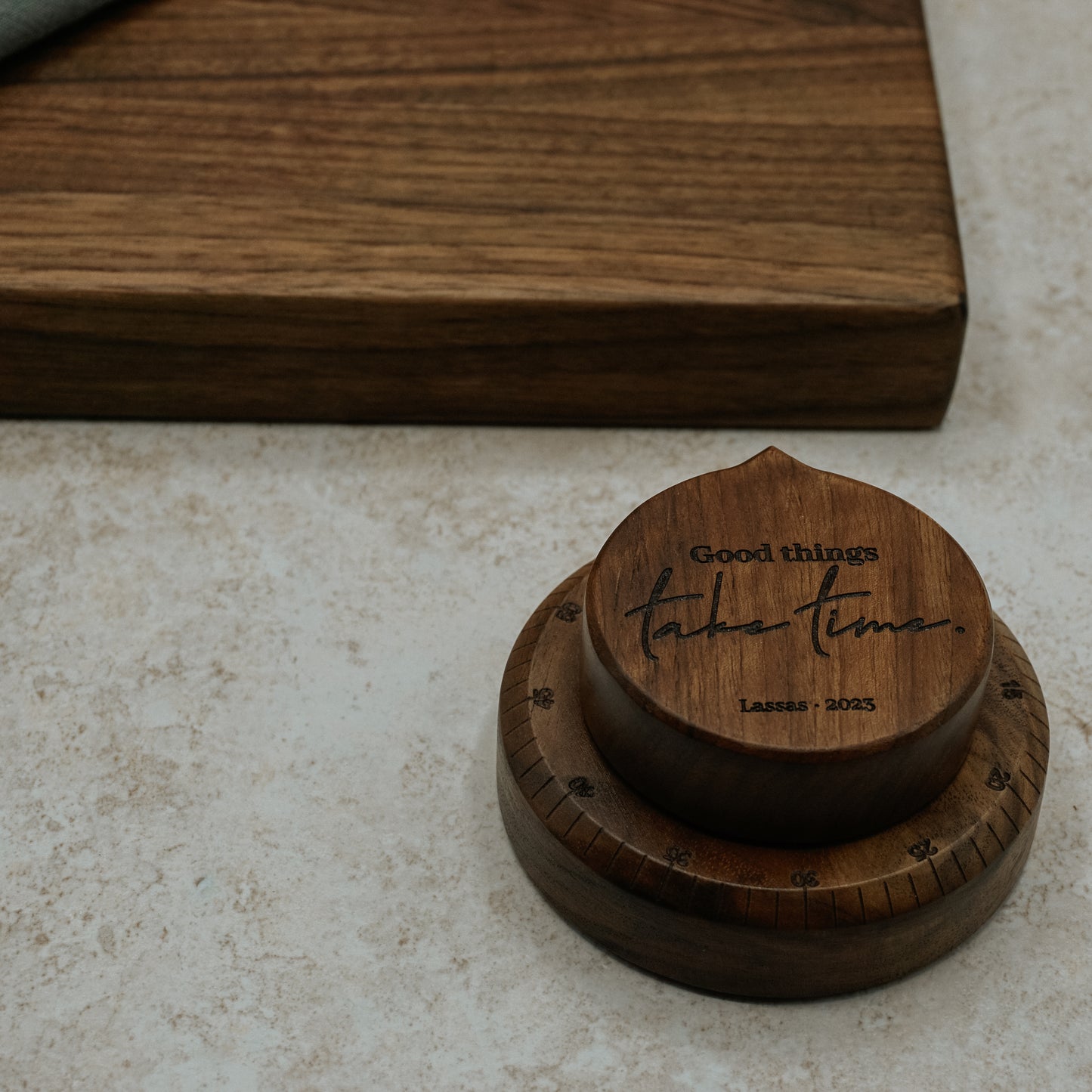 Personalized Family Name Wooden Kitchen Timer