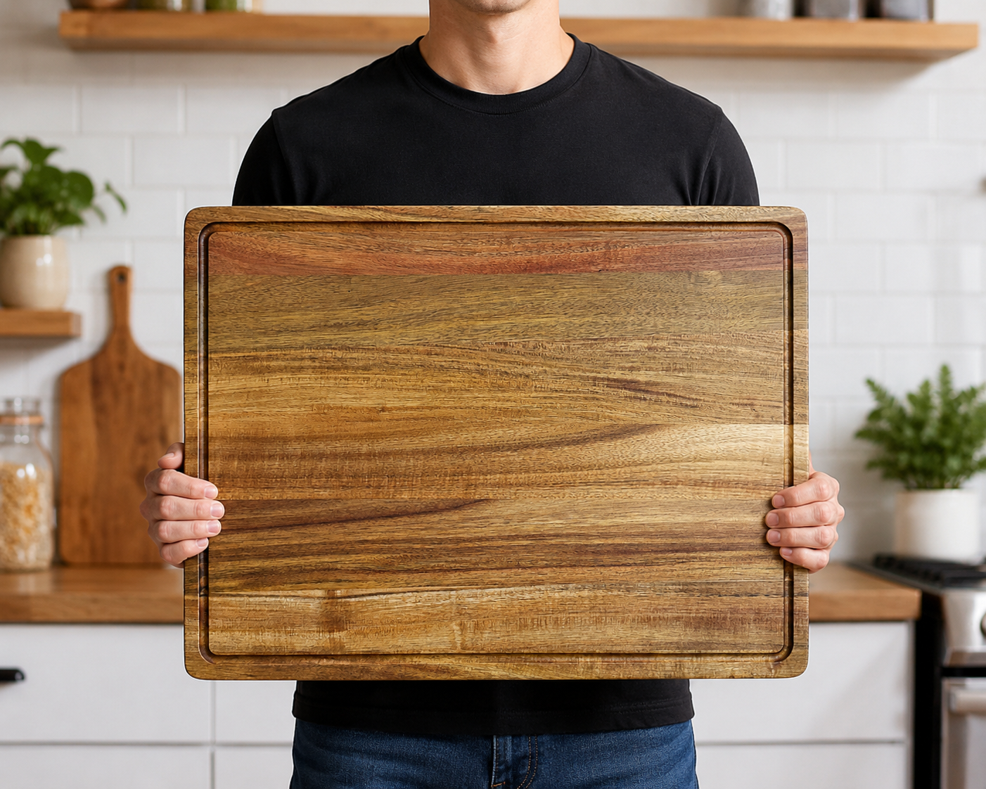 Extra Large Personalized Acacia Cutting Board