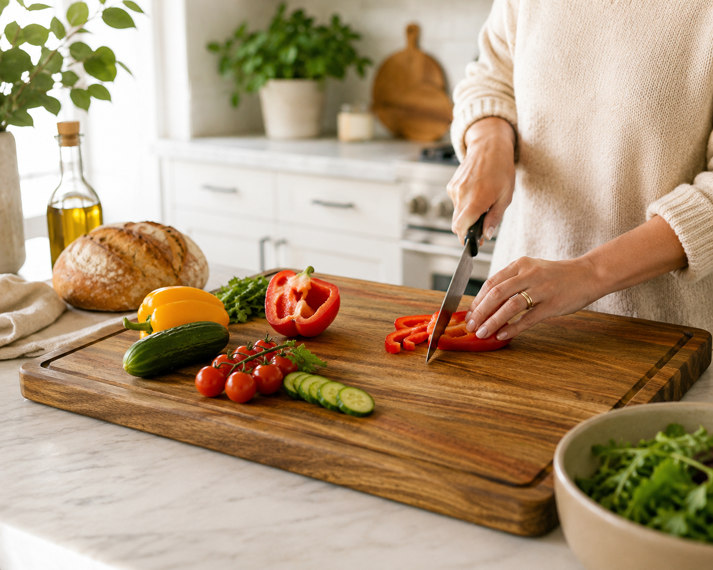 Extra Large Personalized Acacia Cutting Board