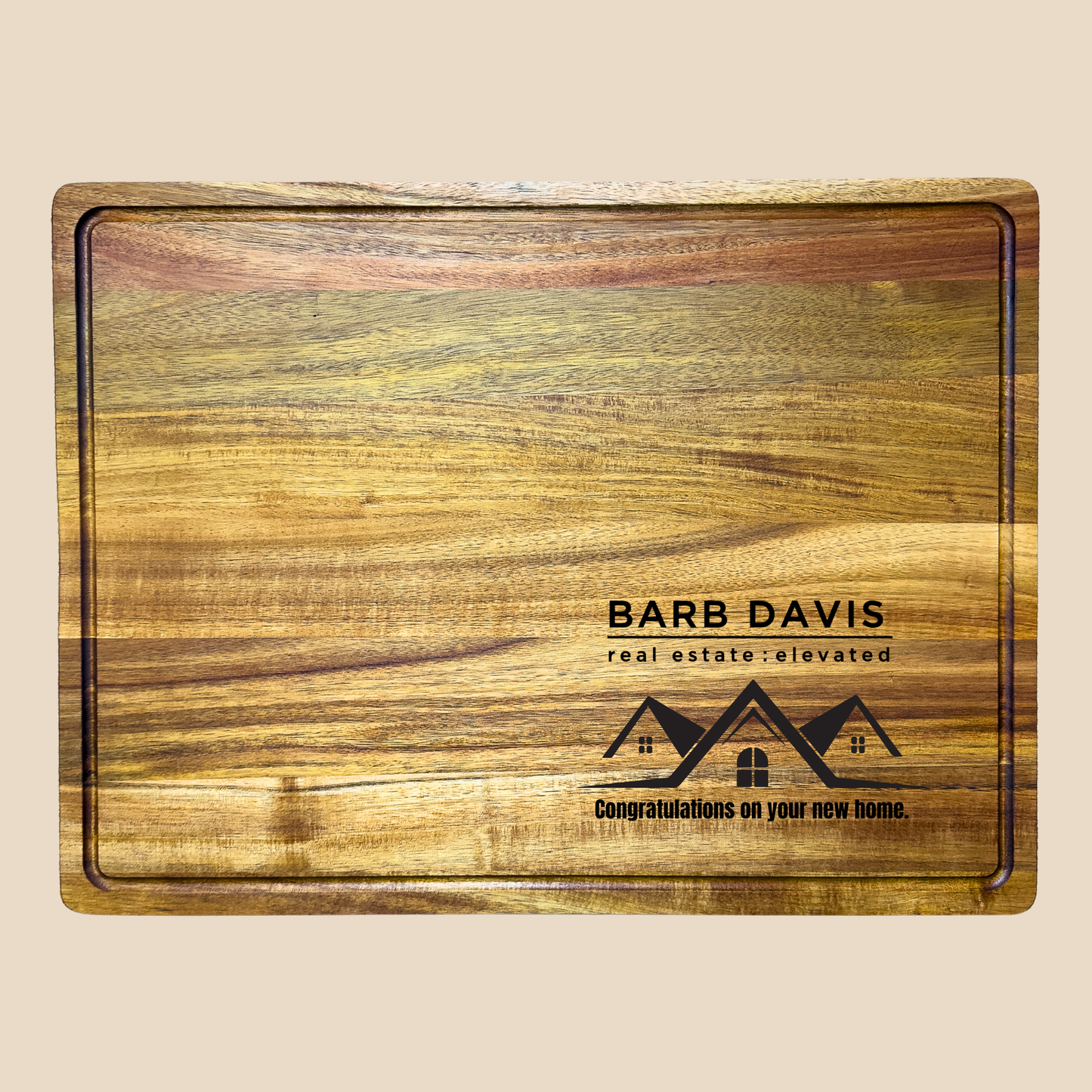 Extra Large Personalized Acacia Cutting Board