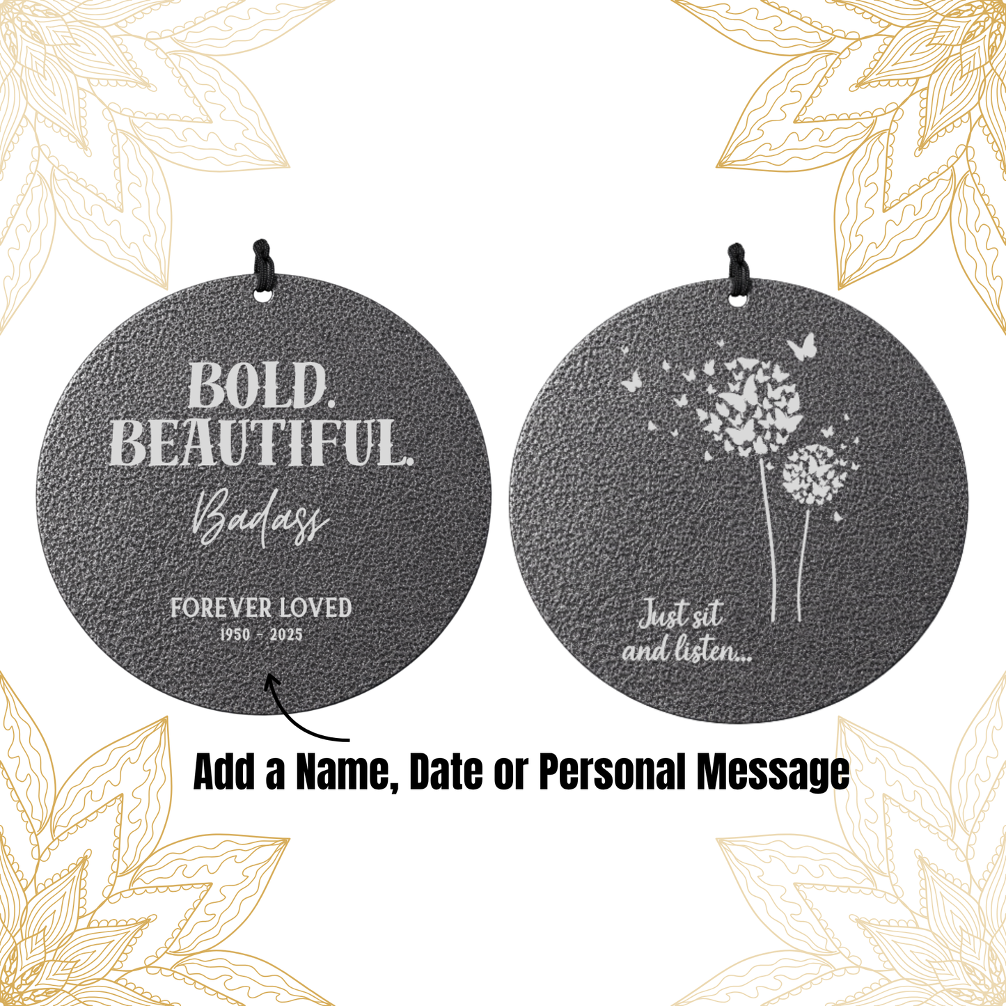 Custom Engraved Memorial Wind Chime | Sympathy Gift