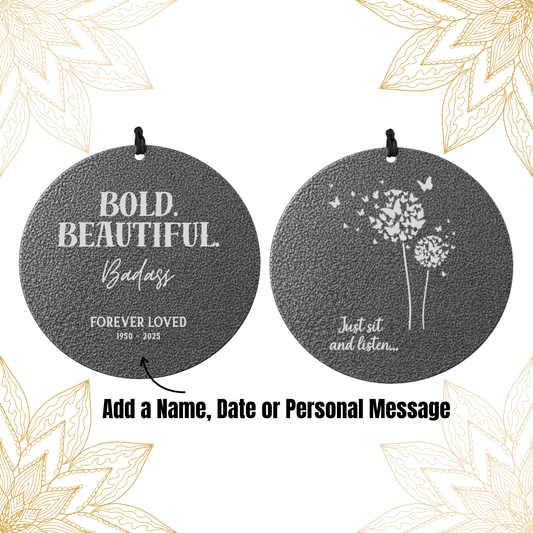 Custom Engraved Memorial Wind Chime | Sympathy Gift