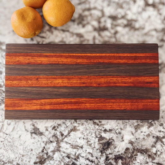 Handmade Walnut & Padauk Charcuterie Board